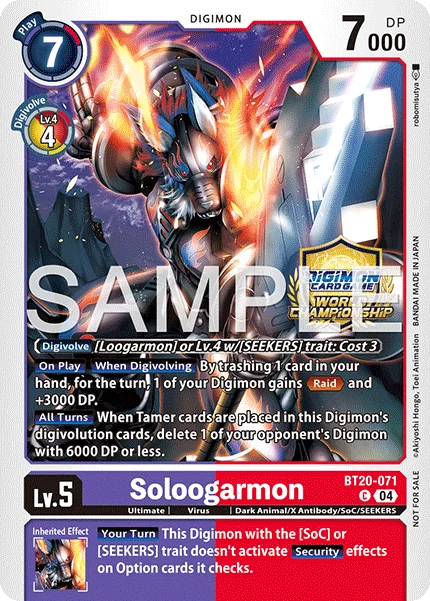Soloogarmon &mdash; Digimon Card Game card