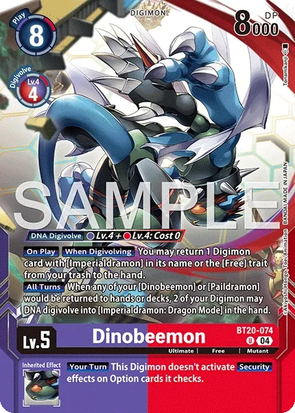 Dinobeemon &mdash; Digimon Card Game card
