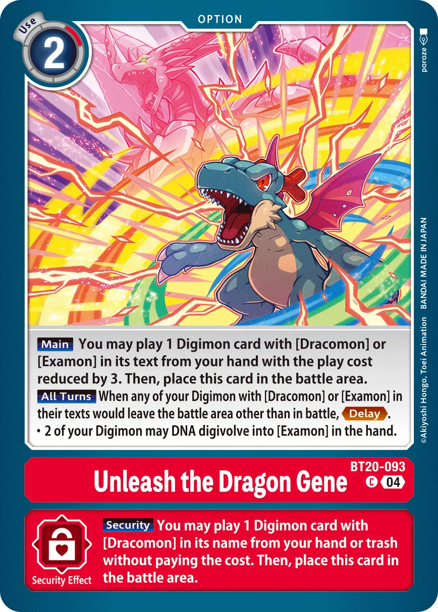 Unleash the Dragon Gene &mdash; Digimon Card Game card