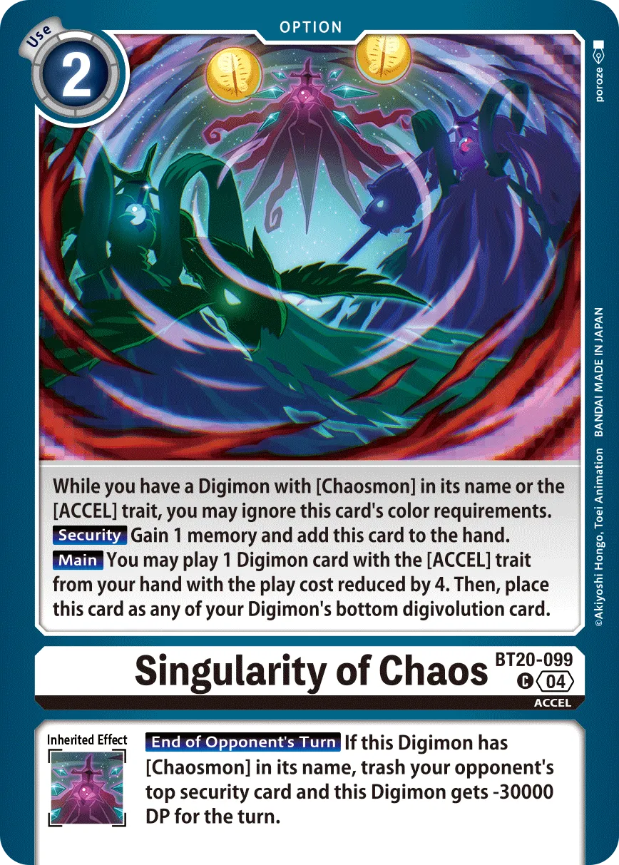 Singularity of Chaos &mdash; Digimon Card Game card