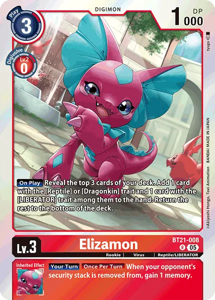 Elizamon &mdash; Digimon Card Game card