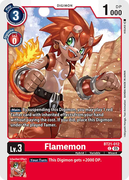 Flamemon &mdash; Digimon Card Game card