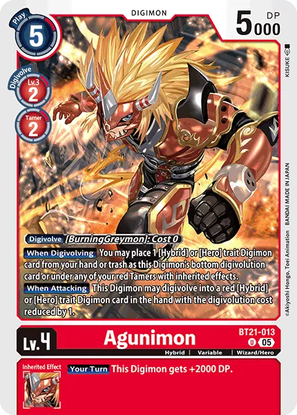Agunimon &mdash; Digimon Card Game card