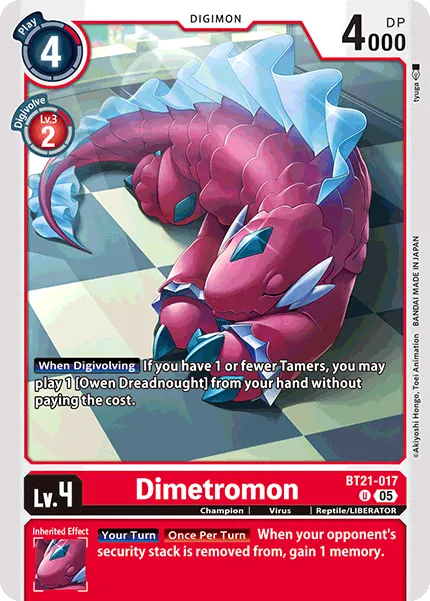 Dimetromon &mdash; Digimon Card Game card