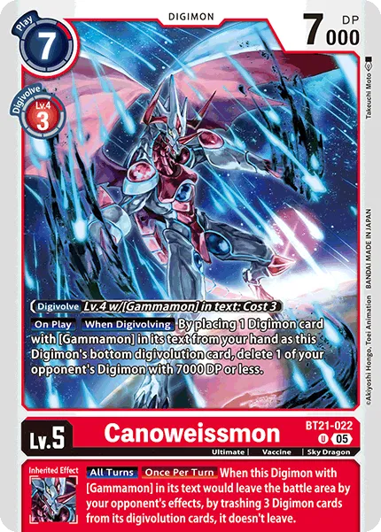 Canoweissmon &mdash; Digimon Card Game card