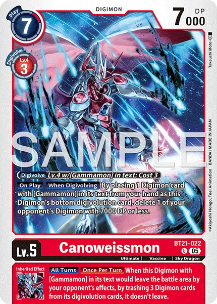 Canoweissmon &mdash; Digimon Card Game card