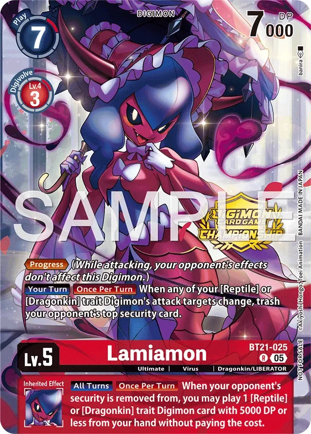 Lamiamon &mdash; Digimon Card Game card