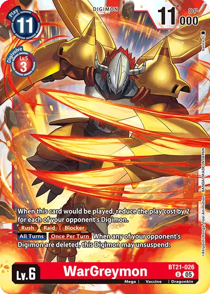 WarGreymon &mdash; Digimon Card Game card