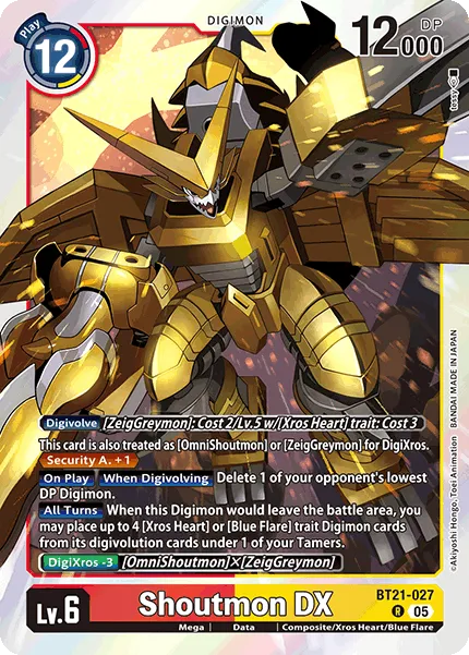 Shoutmon DX &mdash; Digimon Card Game card