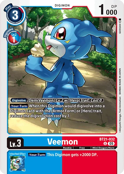 Veemon &mdash; Digimon Card Game card