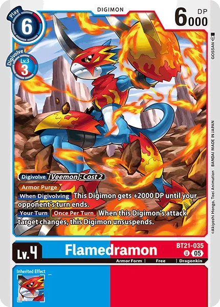 Flamedramon &mdash; Digimon Card Game card