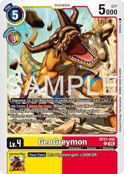 GeoGreymon &mdash; Digimon Card Game card
