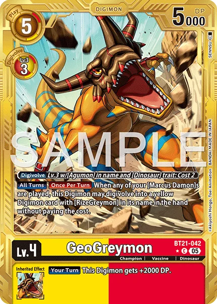 GeoGreymon &mdash; Digimon Card Game card