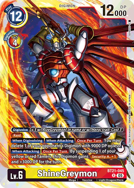 ShineGreymon &mdash; Digimon Card Game card
