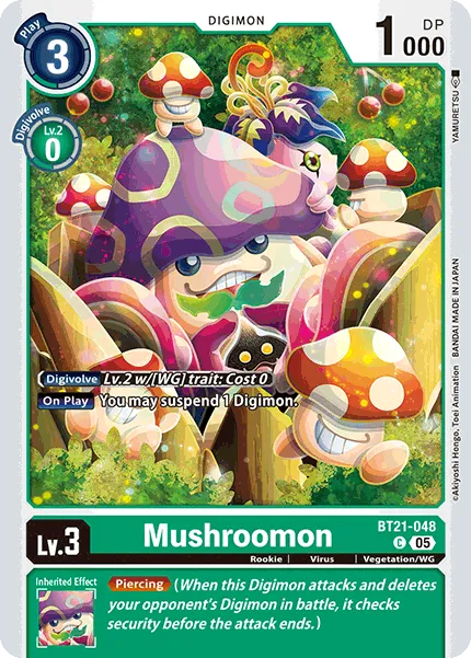 Mushroomon &mdash; Digimon Card Game card