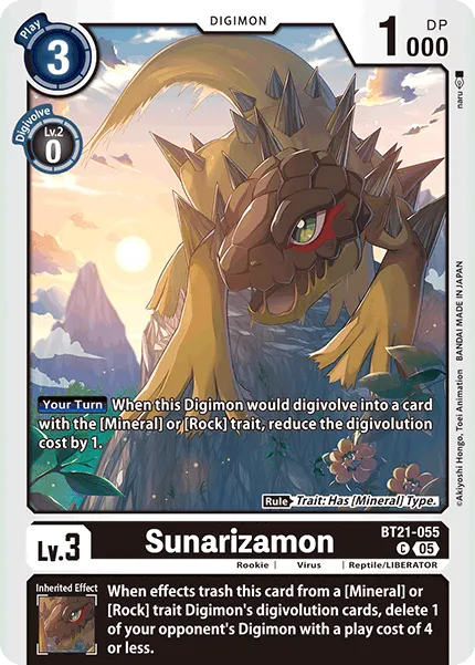 Sunarizamon &mdash; Digimon Card Game card