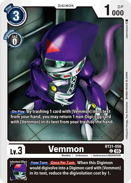 Vemmon &mdash; Digimon Card Game card