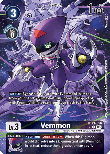 Vemmon &mdash; Digimon Card Game card