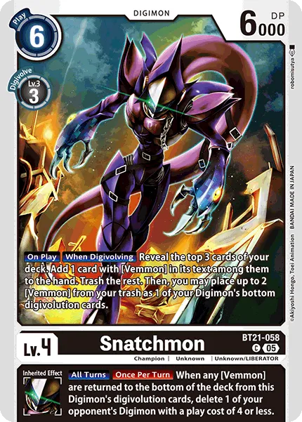 Snatchmon &mdash; Digimon Card Game card