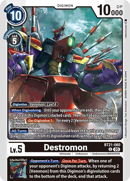 Destromon &mdash; Digimon Card Game card