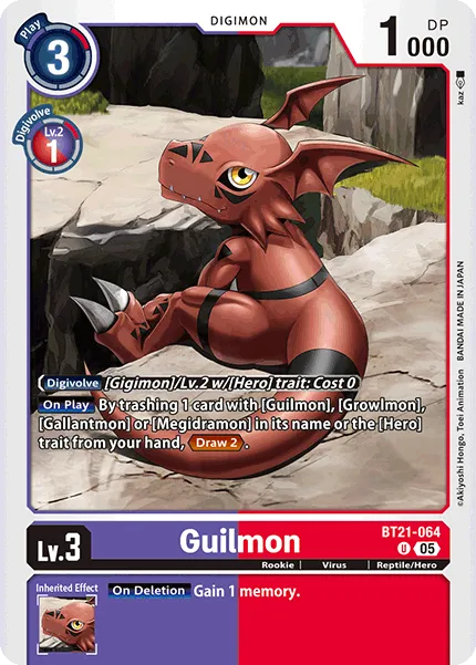 Guilmon &mdash; Digimon Card Game card