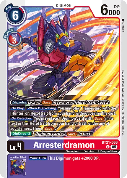 Arresterdramon &mdash; Digimon Card Game card