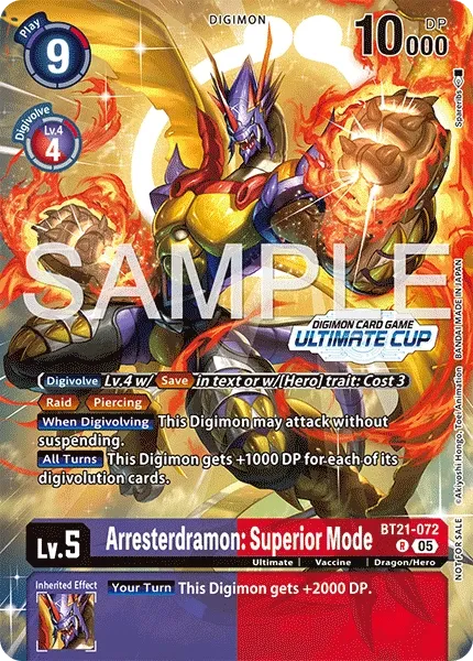 Arresterdramon: Superior Mode &mdash; Digimon Card Game card