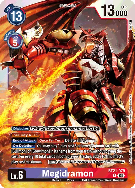 Megidramon &mdash; Digimon Card Game card