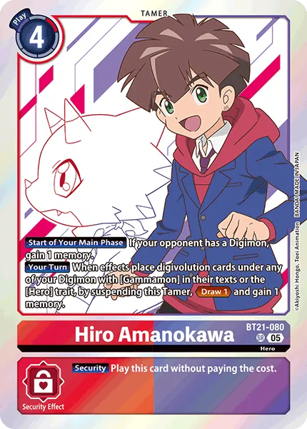 Hiro Amanokawa &mdash; Digimon Card Game card