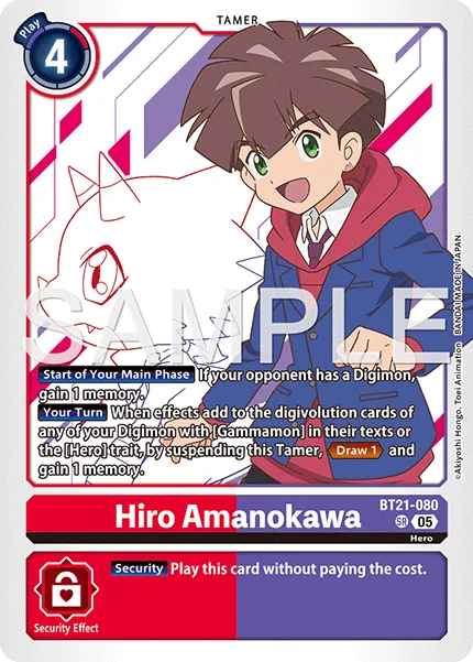 Hiro Amanokawa &mdash; Digimon Card Game card