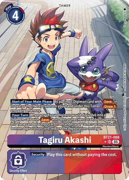 Tagiru Akashi &mdash; Digimon Card Game card