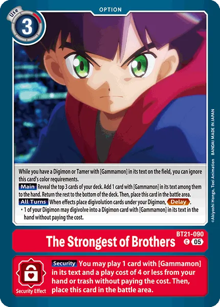 The Strongest of Brothers &mdash; Digimon Card Game card