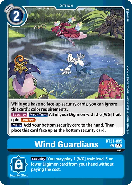 Wind Guardians &mdash; Digimon Card Game card
