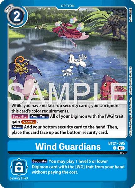 Wind Guardians &mdash; Digimon Card Game card