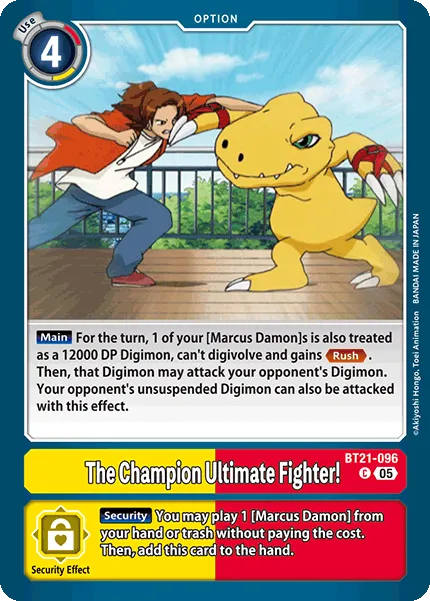 The Champion Ultimate Fighter! &mdash; Digimon Card Game card