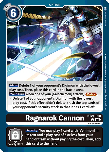 Ragnarok Cannon &mdash; Digimon Card Game card