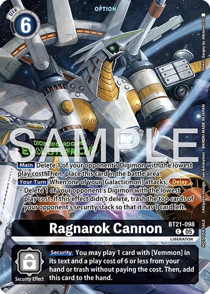 Ragnarok Cannon &mdash; Digimon Card Game card