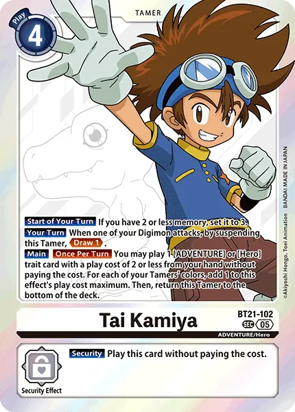 Tai Kamiya &mdash; Digimon Card Game card