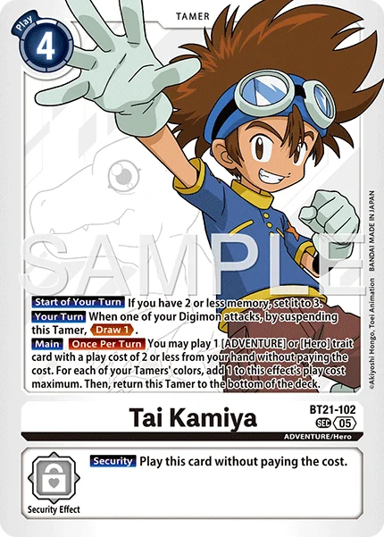 Tai Kamiya &mdash; Digimon Card Game card