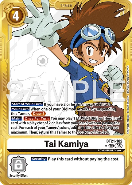 Tai Kamiya &mdash; Digimon Card Game card