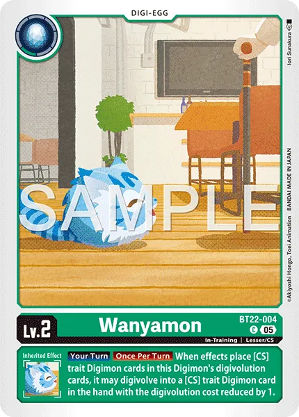 Wanyamon &mdash; Digimon Card Game card