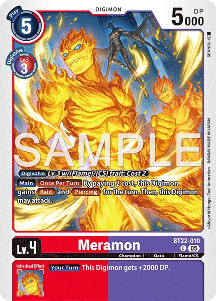 Meramon &mdash; Digimon Card Game card