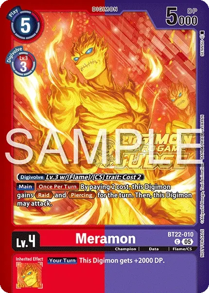 Meramon &mdash; Digimon Card Game card