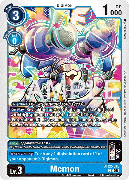 Mcmon &mdash; Digimon Card Game card