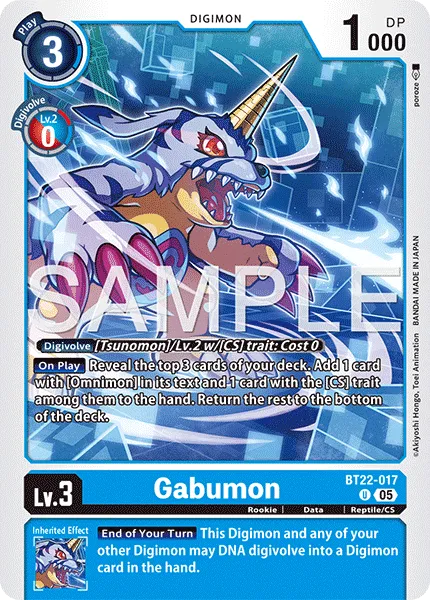 Gabumon &mdash; Digimon Card Game card