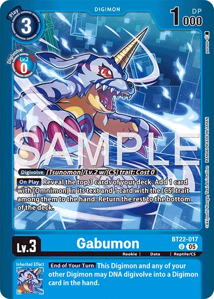 Gabumon &mdash; Digimon Card Game card