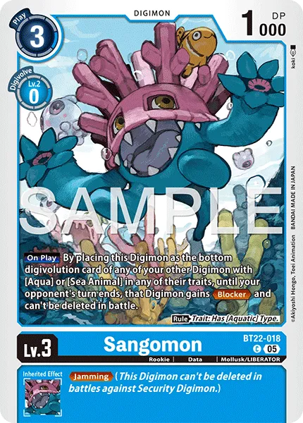 Sangomon &mdash; Digimon Card Game card