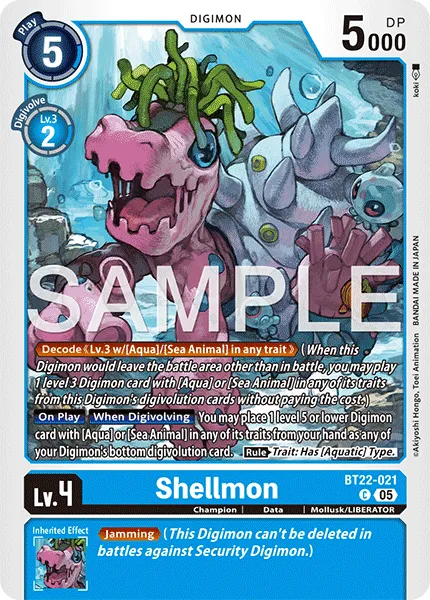 Shellmon &mdash; Digimon Card Game card