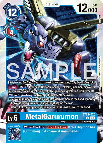 MetalGarurumon &mdash; Digimon Card Game card