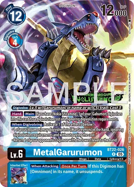 MetalGarurumon &mdash; Digimon Card Game card